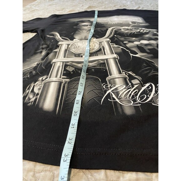 Ride or Die Mens Graphic T-Shirt XL Sick Motorcycle And Woman On Bike Design - Picture 4 of 6